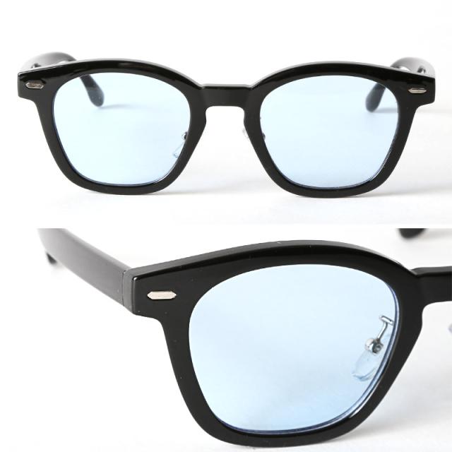 サングラス・レディース・メンズ・ウェリントンサングラス・スクエア・UVカット・紫外線対策・UV400・おしゃれ・カラーレンズ・伊達眼鏡・伊達メガネ・クリアレンズ・透明・度なし・黒縁・デミ・べっ甲・太め・太フレーム・太縁・小顔効果・運転用・ドライブ・ブルー 10