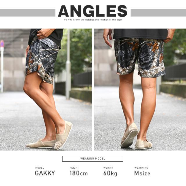 ショートパンツ・ショーツ・メンズ・ハーフパンツ・短パン・総柄・リアルツリー・カモフラージュ柄・カモフラ・迷彩・ミリタリー・膝上・メンズパンツ・イージーパンツ・メッシュ素材・通気性・涼しい・ストリート・運動・ブラック・グレー・ピンク・夏・春・秋・M・L 11
