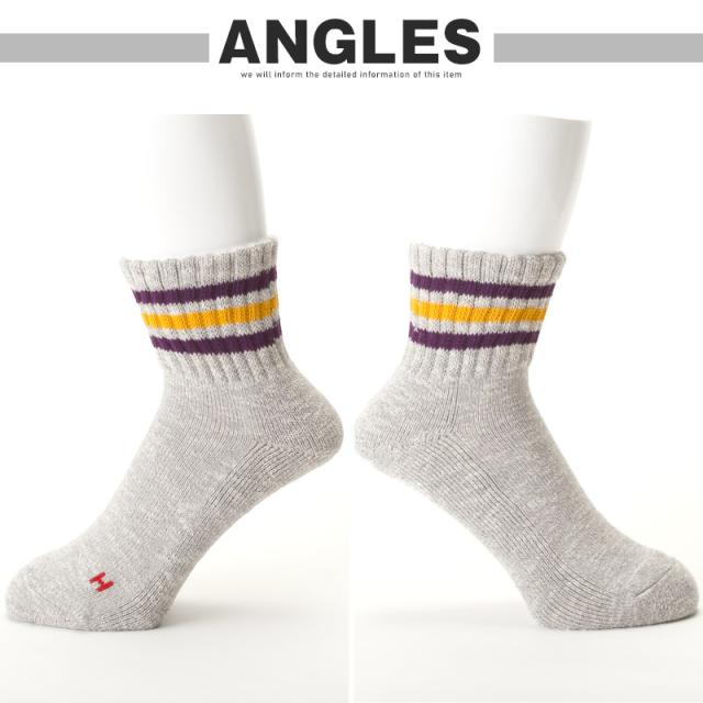 Healthknit・ヘルスニット・靴下・メンズ・ソックス・ブランド・3足セット・3本ライン・ラインソックス・クルーソックス・スポーツクルーソックス・スニーカーソックス・メンズソックス・スラブ・紳士靴下・男性用靴下・シンプル・スポーツ・グレー・杢グレー・配色 4