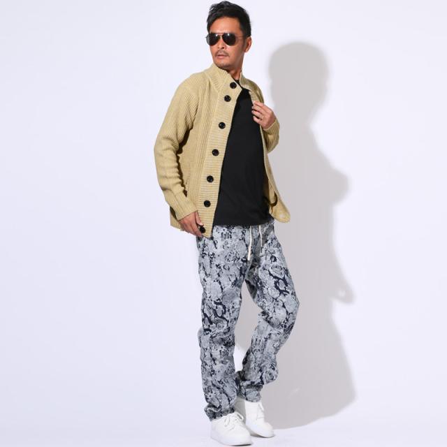 カーディガン・ニット・メンズ・カーデ・畦編み・片畦・スタンドネック・長袖・無地・杢・ミックス・アクリル100％・ボタン・暖か・あったか・おしゃれ・シンプル・春服・秋服・冬服・トップス・ライトアウター・カジュアル・上品 12