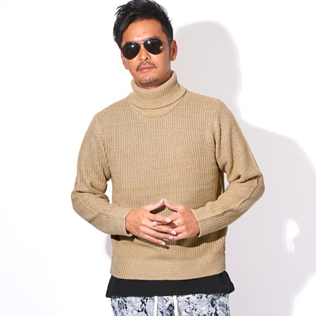 ニット・メンズ・タートルネック・畦編み・片畦・セーター・メンズニット・タートルネックニット・ニットソー・長袖・無地・杢・ミックス・おしゃれ・大きいサイズ・シンプル・ブラック・グレー・ベージュ・ホワイト・黒・白・ユニセックス・秋・冬・40代・M・L・XL 11