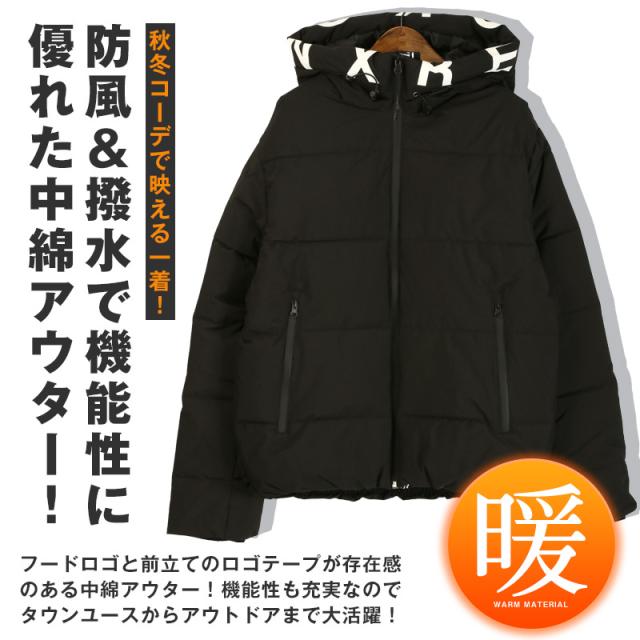 中綿ジャケット・ブルゾン・メンズ・フェイクダウン・暖か・あったか・撥水・防風・フード付き・ロゴ・プリント・大きいサイズ・厚手・防寒・アウトドア・登山・おしゃれ・秋服・冬服・ユニセックス・カジュアル・ストリート 3