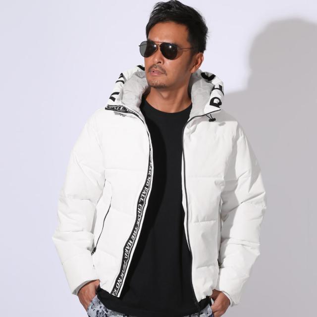 中綿ジャケット・ブルゾン・メンズ・フェイクダウン・暖か・あったか・撥水・防風・フード付き・ロゴ・プリント・大きいサイズ・厚手・防寒・アウトドア・登山・おしゃれ・秋服・冬服・ユニセックス・カジュアル・ストリート 9