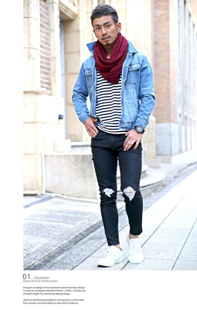 スヌード メンズ マフラー ニット ケーブルニット ケーブル編み ケーブル 冬 ニットスヌード ニットマフラー 杢ニット ミックス 防寒 ネックウォーマー ストール ファッション 2