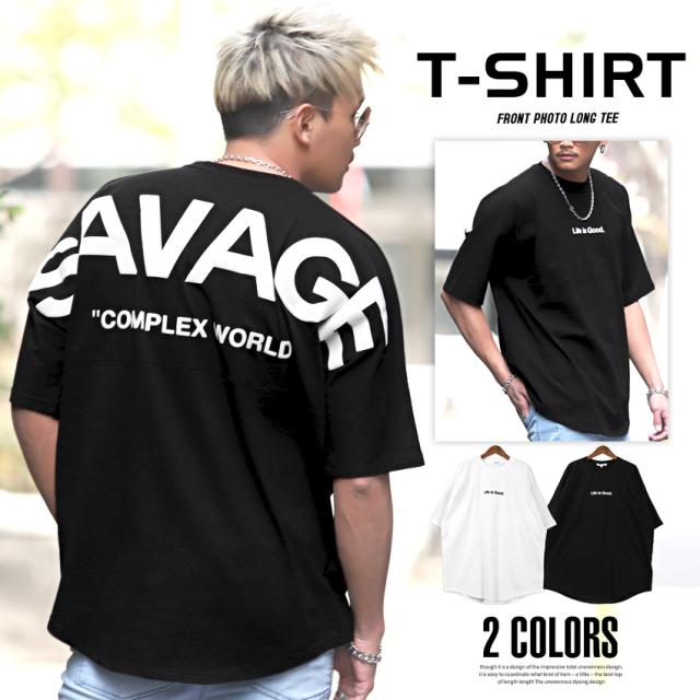 Tシャツ メンズ 半袖 ビッグシルエット バックプリント ロゴ メンズTシャツ ビッグTシャツ カットソー ドルマンスリーブ ドロップショルダー プリント ビッグロゴ 白 黒 ルーズ ストリート ビター系 BITTER pm-9522 1