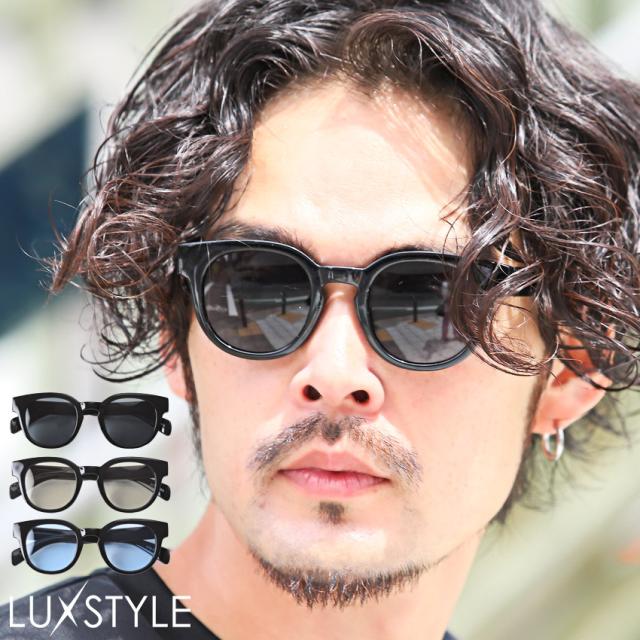 サングラスメンズレディースカラーレンズボストンUVカットボスリントンウェリントンメガネ伊達メガネ黒ぶちグラサンスモークブルーお洒落紫外線対策ユニセックスリゾートサマー夏aa-2664 1