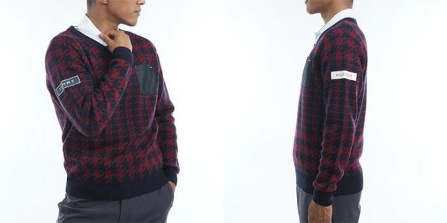 トミー ヒルフィガー ゴルフ ゴルフウェア 長袖 千鳥チェック柄