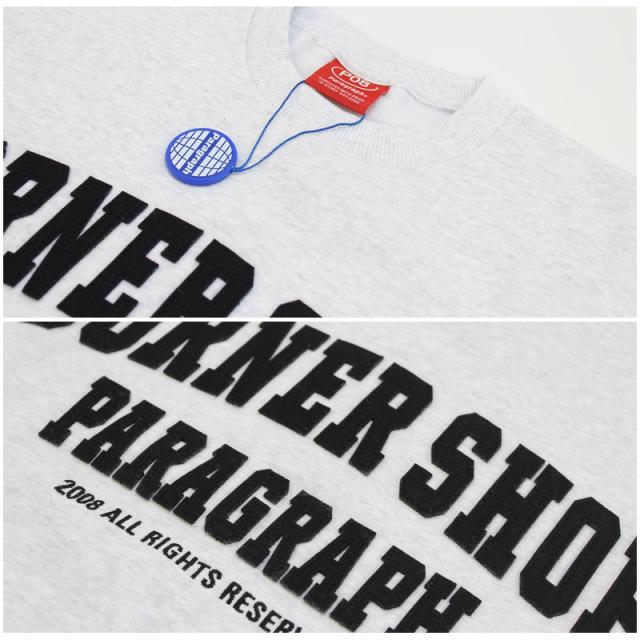 パラグラフ paragraph CORNER SHOP SWEAT NO.08-012 コーナー ショップ クルー スウェット トレーナー メンズ レディース カットソー no-08-012