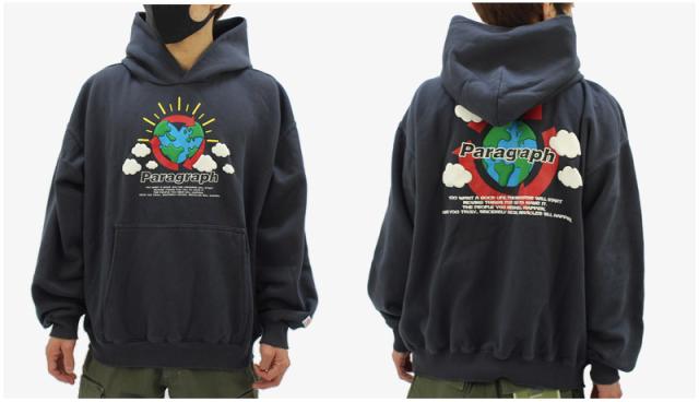 パラグラフ paragraph EARTH CLOUD HOODIE NO.08-018 アース クラウド フーディー パーカー メンズ レディース トップス no-08-018