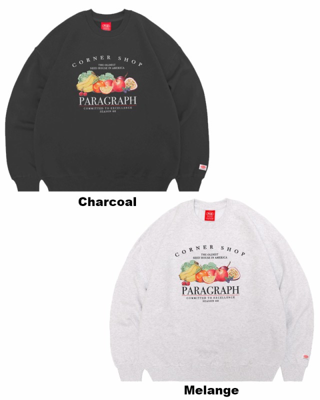 パラグラフ paragraph FRUIT LOGO CREW SWEAT NO.08-028