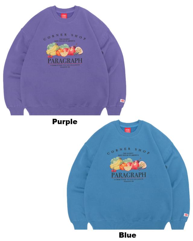 パラグラフ paragraph FRUIT LOGO CREW SWEAT NO.08-028