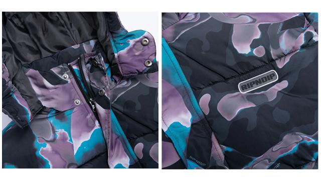 リップンディップ RIPNDIP Ultralight Beam Puffer Jacket Multi 中綿