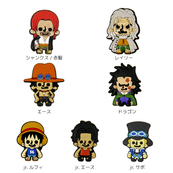 ONE PIECE キャラクターアートボード 5個セット ワンピース キャラクターラインストーンシューバッジ ONE PIECE