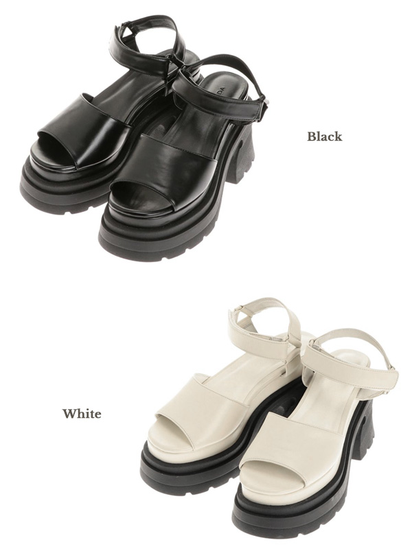 EMODA エモダ サンダル 厚底 レディース 厚底サンダル 8.5cm おしゃれ かわいい ブランド シンプル ヒール タンクラバーサンダル ヒールサンダル 脚長 042341870001