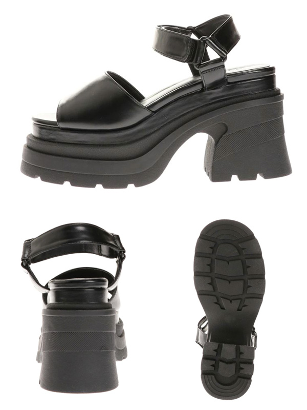 EMODA エモダ サンダル 厚底 レディース 厚底サンダル 8.5cm おしゃれ かわいい ブランド シンプル ヒール タンクラバーサンダル ヒールサンダル 脚長 042341870001