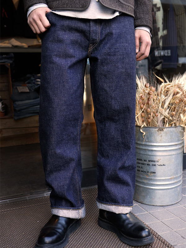 FULLCOUNT フルカウント ジーンズ デニム パンツ メンズ レディース 0105 0105w 13.7oz オンス ワイド ワイドストレート ジンバブエコットン セルビッチ 0105