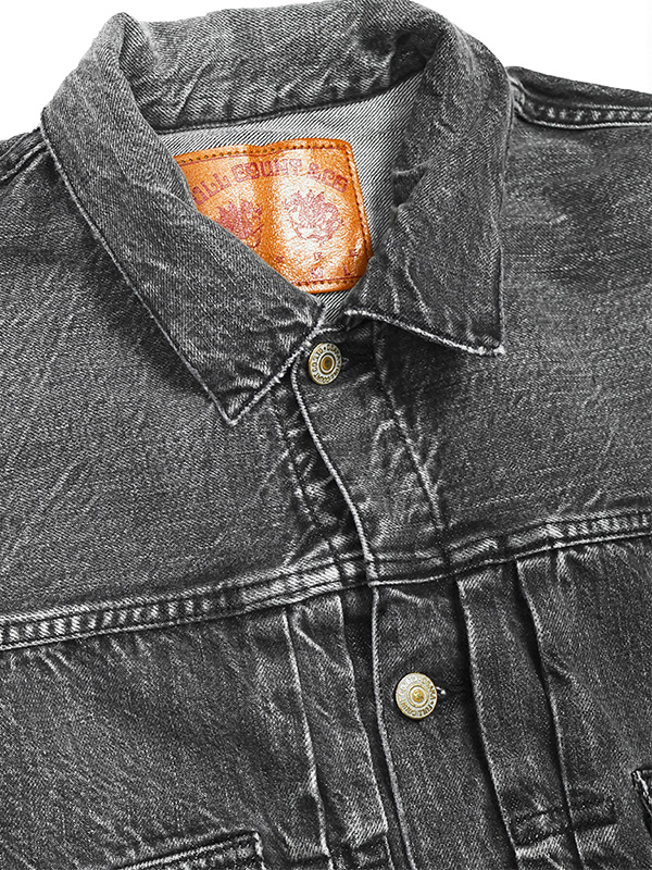 FULLCOUNT 2102 Dartford フルカウント デニム ジャケット メンズ Gジャン 2nd エイジング加工 13.7oz Type 2 Black Denim Jacket Dartford ブラックデニム 2102BKHW
