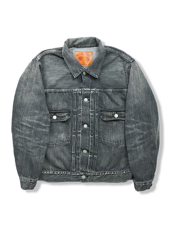 FULLCOUNT 2102SS Dartford フルカウント デニム ジャケット Gジャン 2nd モデル エイジング加工 11.5oz Type 2 Black Denim Jacket Dartford 11.5オンス 2102BKSSHW