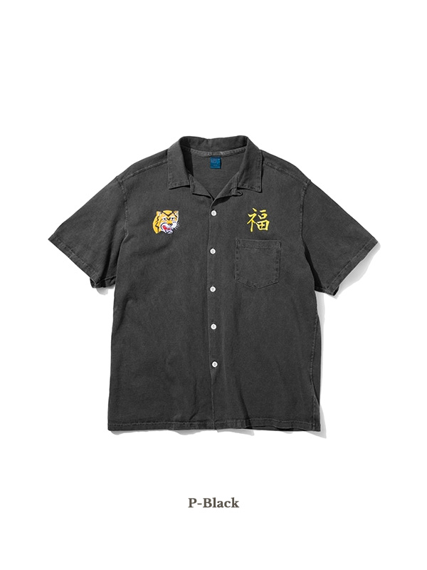 Good On グッドオン シャツ 半袖 メンズ レディース 綿 100 虎福 刺繍 ショート スリーブ オープン Tシャツ 数量限定商品 5.5oz Jersey ベトシャツ Tシャツ GOST-2316