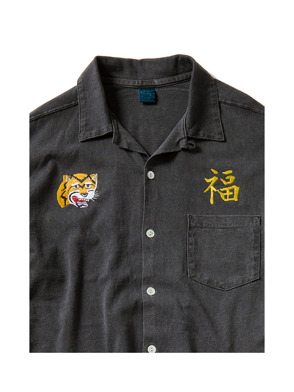 Good On グッドオン シャツ 半袖 メンズ レディース 綿 100 虎福 刺繍 ショート スリーブ オープン Tシャツ 数量限定商品 5.5oz Jersey ベトシャツ Tシャツ GOST-2316