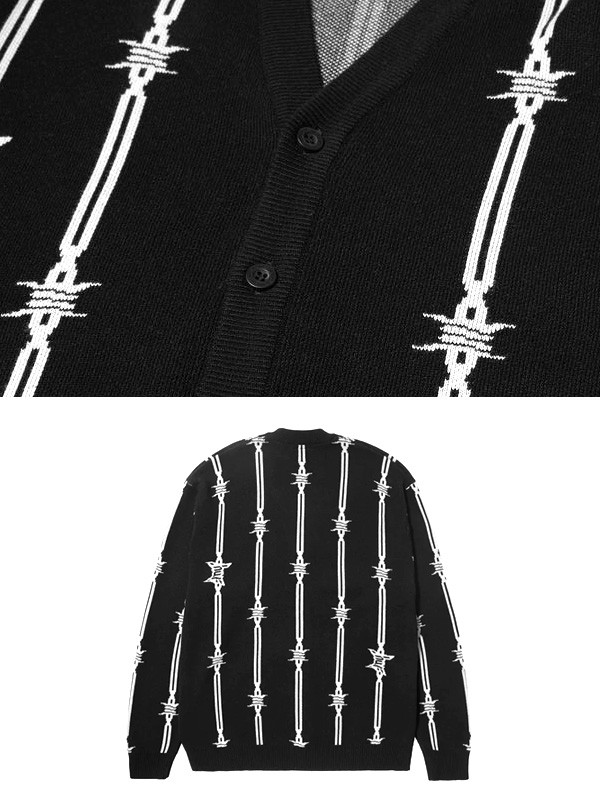 HUF ハフ カーディガン レディース メンズ 春 夏 黒 おしゃれ