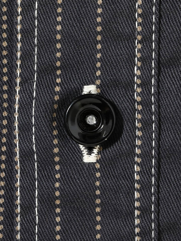 SUGAR CANE シュガーケーン シャツ ワーク ブラック ウォバッシュ ストライプ フィクションロマンス ドット ストライプ SC29585 8.5oz. BLACK WABASH STRIPE WORK SHIRT