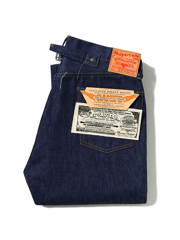 SUGAR CANE シュガーケーン スーパー デニム コレクション ジーンズ Super Denim Collectibles #05 14.25oz. BLUE DENIM WAIST OVERALLS 1942 MODEL SC49005