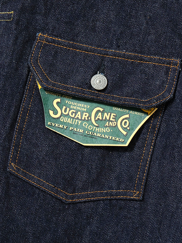 SUGAR CANE シュガーケーン デニム ジャケット 1936 1ST T-BACK Gジャン デニムブラウス 13.5oz EXTRA SIZE SC11936T 13oz. DENIM BLOUSE 1936 MODEL T-BACK