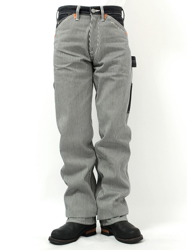 再入荷】 VANSON(バンソン) ヒッコリーワークパンツ / NVBL-404