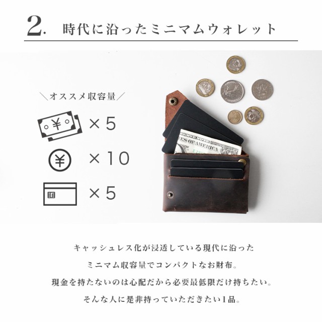 レザーウォレット 折り紙式 ミニ財布 メンズ レディース ユニ