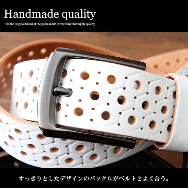 黒レザー ベルト ヘキサゴンバックル レザーベルト メンズ 本革 ヘキサゴン 型押し バックルベルト ブラック