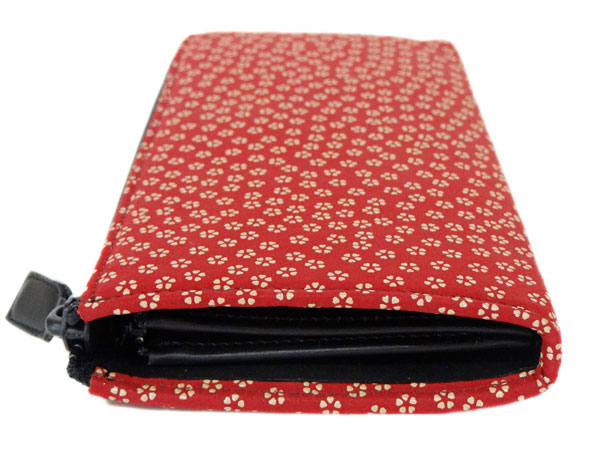 再入荷1番人気 印傳屋 送料無料 和柄のシンプルファスナー長財布 印伝 赤地白漆 小桜柄 2307 クライマックスセール Theblindtigerslidell Com