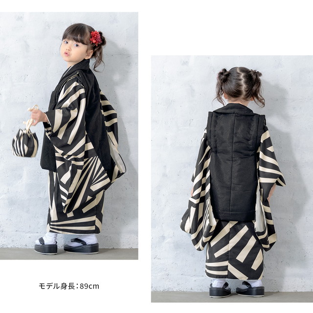 七五三　女の子　３歳　着物　被布　黒 楽天市場】【レンタル】 [7泊8日OK] 七五三 女の子 被布 11点