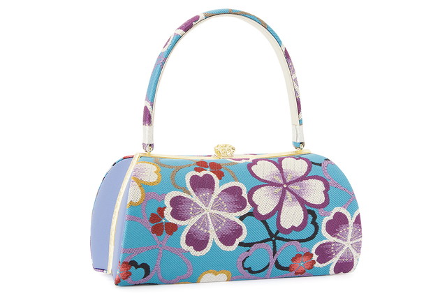 草履バッグセット 成人式 振袖用 岩佐謹製 青 ブルー 紫 赤 桜 さくら