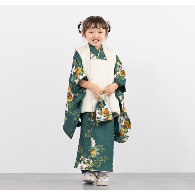 七五三に★レトロ可愛い3歳着物セット　5歳 七五三 7歳 女児着物セット レトロ レンタル】七五三 セット 7歳