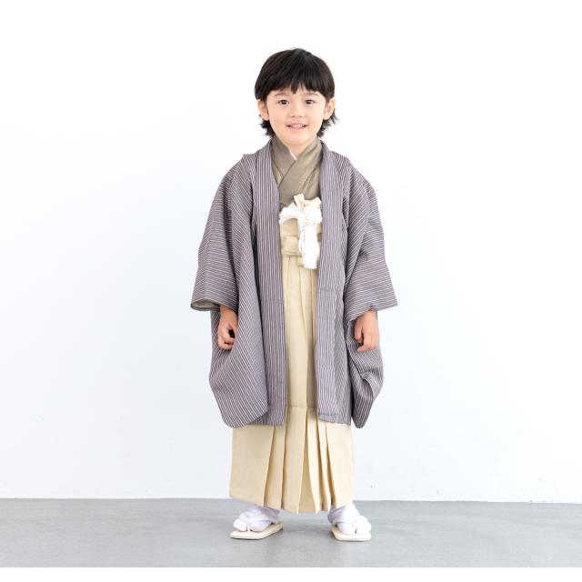 値下げ【袴も正絹！】　七五三　男児　五歳　着物　羽織　襦袢　袴　雪駄　小物セット SOUBIEN 七五三 着物 5歳 販売 五歳 袴セット 羽織 半襦袢 袴帯