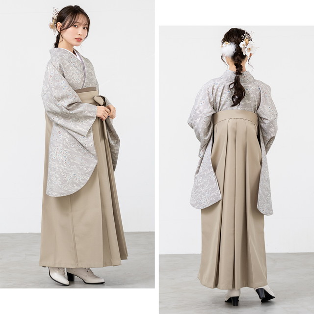 袴セット 卒業式 大学生 小学生 レディース ラベンダーグレー 薄灰紫 菊 牡丹 ベージュ 袴4点セット 和装 着物セット 販売 購入 送料無料 袴セット 卒業式 大学生 小学生 レディース ラベンダーグレー 薄灰紫