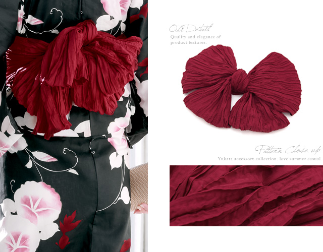 浴衣セット レディース レトロ 浴衣セット 大人 3点セット 黒 ブラック