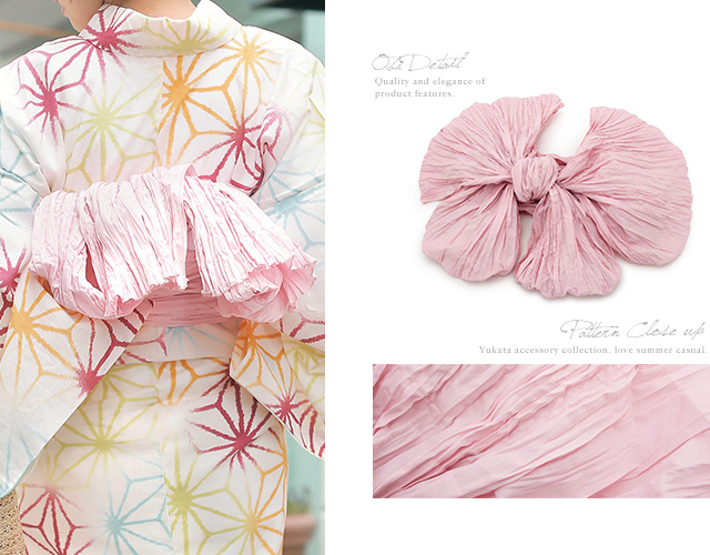 浴衣セット レディース レトロ 浴衣セット 大人 3点セット 白系