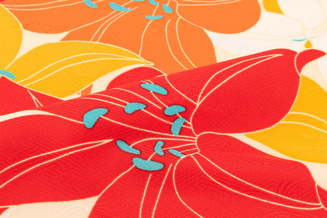 袴用二尺袖着物 単品 卒業式 bonheur saisons（ボヌールセゾン） 黄色