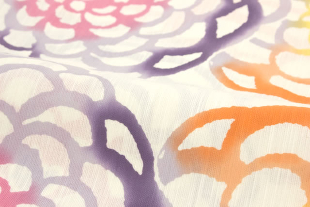 浴衣 レディース 花火大会 夏祭り 女性用 tsumori chisato 白 オレンジ 紫 菊 猫 ハート 注染 女性浴衣【フリーサイズ】