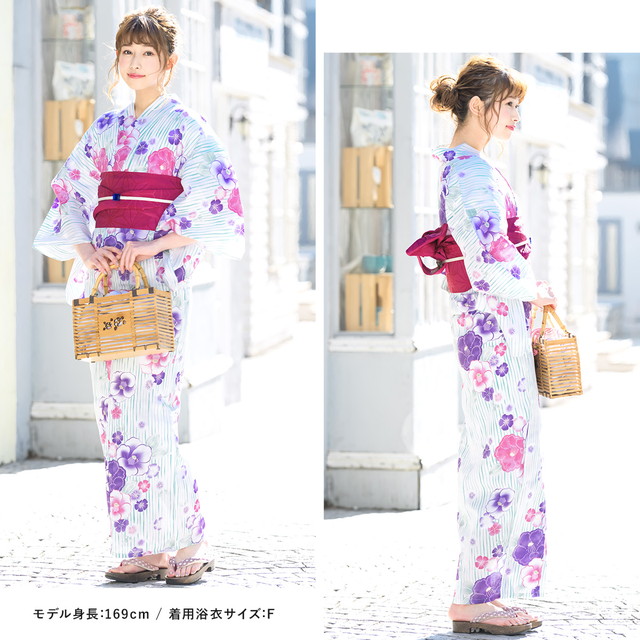 浴衣セット レディース 大人浴衣ブランド 綿仕立て上がり 浴衣＋帯つき2点 asaka 浴衣 浴衣セット レディース 綿仕立て上がり浴衣 帯つき2