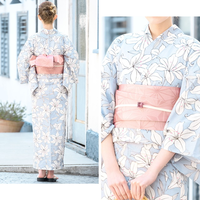 浴衣セット レディース レトロ 作り帯 浴衣セット 大人 2024 3点セット