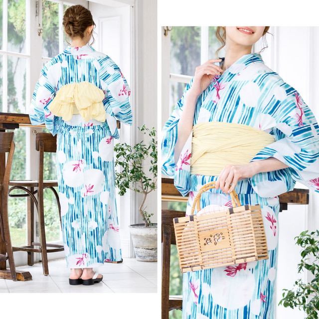 大人モダン♪よろけ縞浴衣セット 新品 今だけ特別大特価！本よろけ縞大人モダン浴衣3点セット