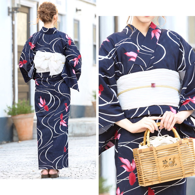 浴衣セット レディース 浴衣セット 兵児帯 大人 2点セット（浴衣/帯