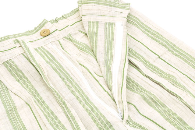 甚平 メンズ おしゃれ 父の日 緑 グリーン 白 ホワイト 縞 ストライプ