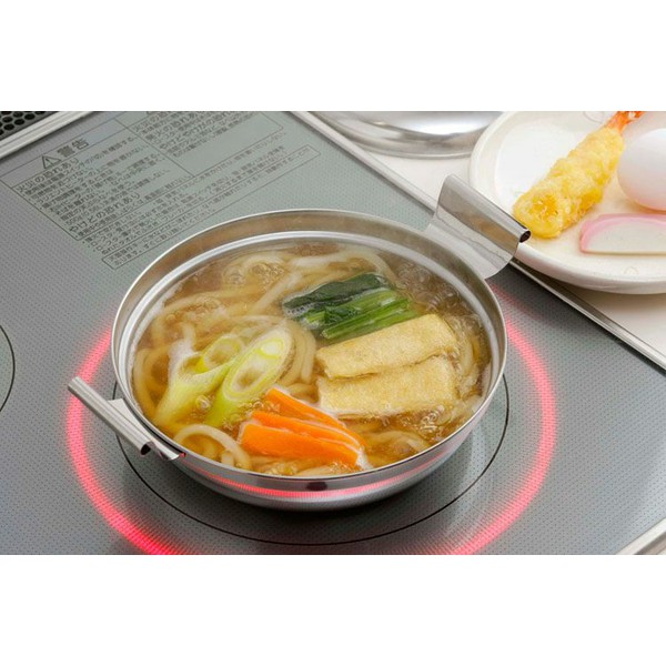 うどんステンレス寄せ鍋卓上鍋焼き1人鍋IHなべキャンプアウトドア鍋焼きうどん&よせ鍋 