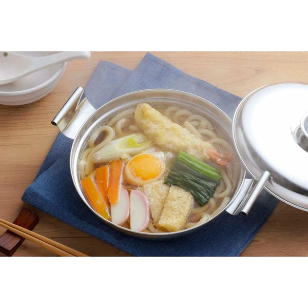 うどんステンレス寄せ鍋卓上鍋焼き1人鍋IHなべキャンプアウトドア鍋焼きうどん&よせ鍋 