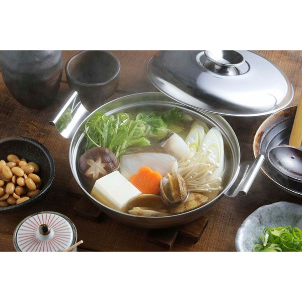 うどんステンレス寄せ鍋卓上鍋焼き1人鍋IHなべキャンプアウトドア鍋焼きうどん&よせ鍋 