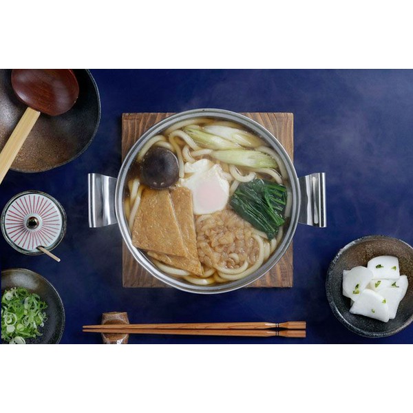うどんステンレス寄せ鍋卓上鍋焼き1人鍋IHなべキャンプアウトドア鍋焼きうどん&よせ鍋 